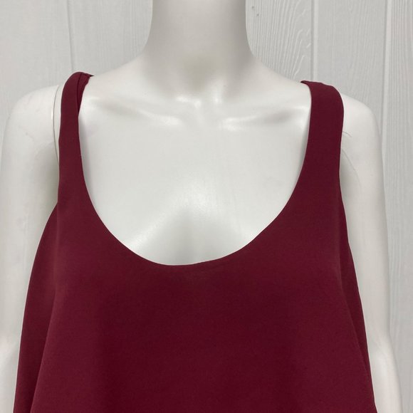 Forever 21 women's Top sleeveless open back burgundy size M - Picture 9 of 9